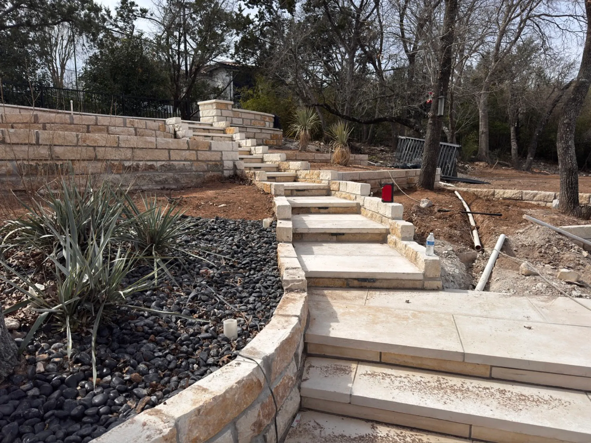Slab Stairs Under Construction — West Lake Hills