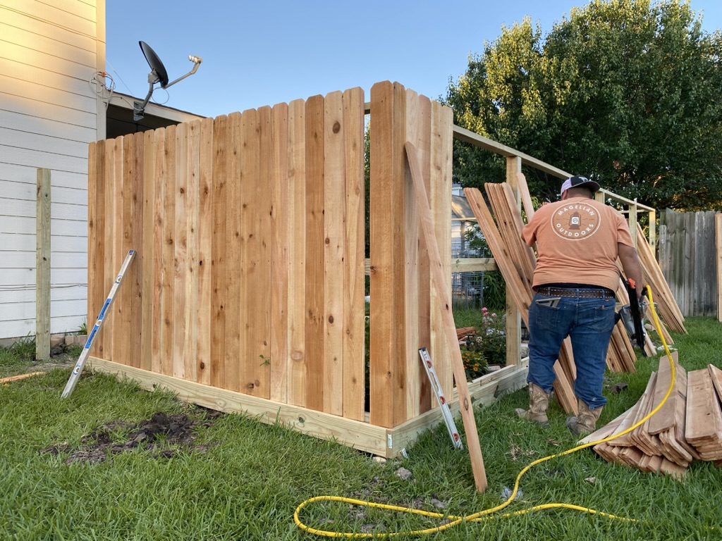 Cedar Fence Installation - Lakeway