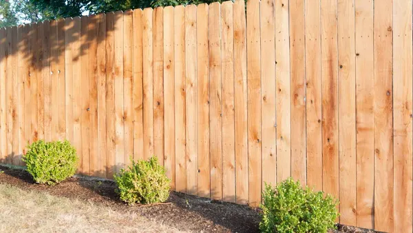 Modern cedar fence