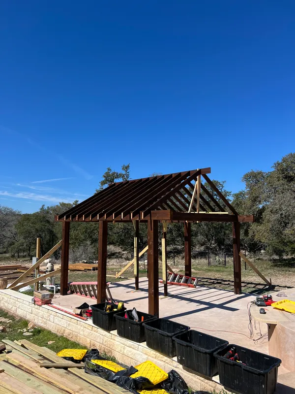 Gable Roof Construction in Progress