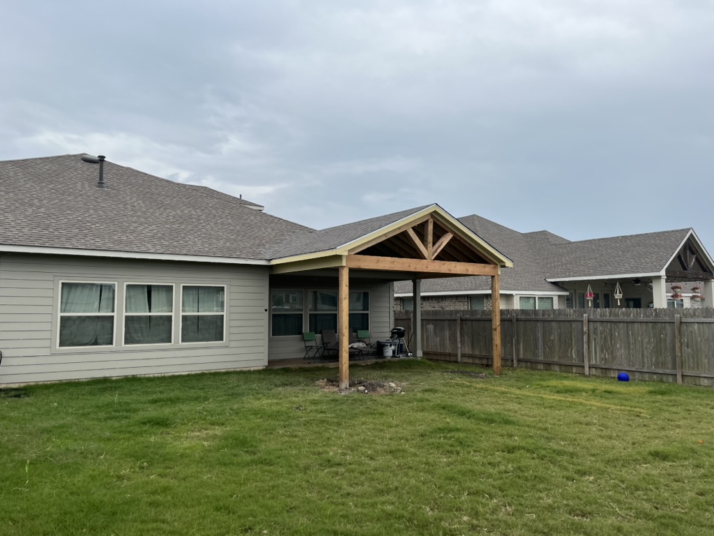 Gable and hip roof patio cover design