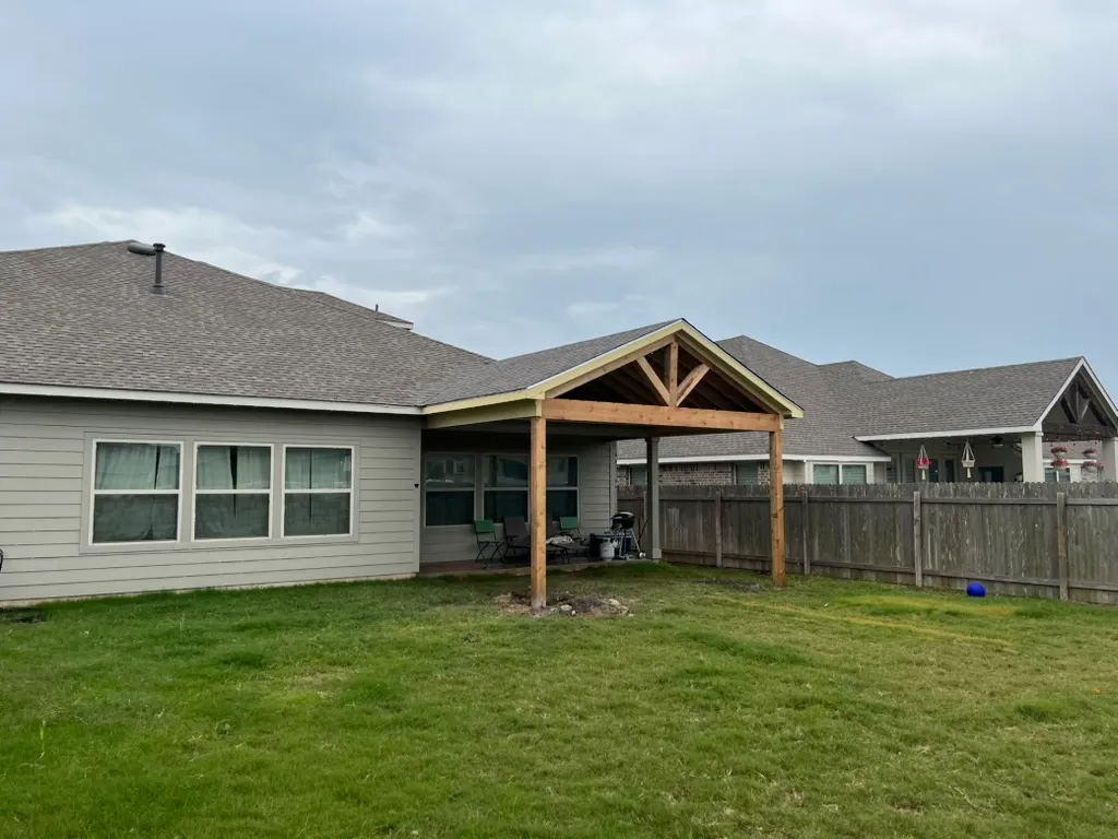 Gable style patio cover — Lakeway