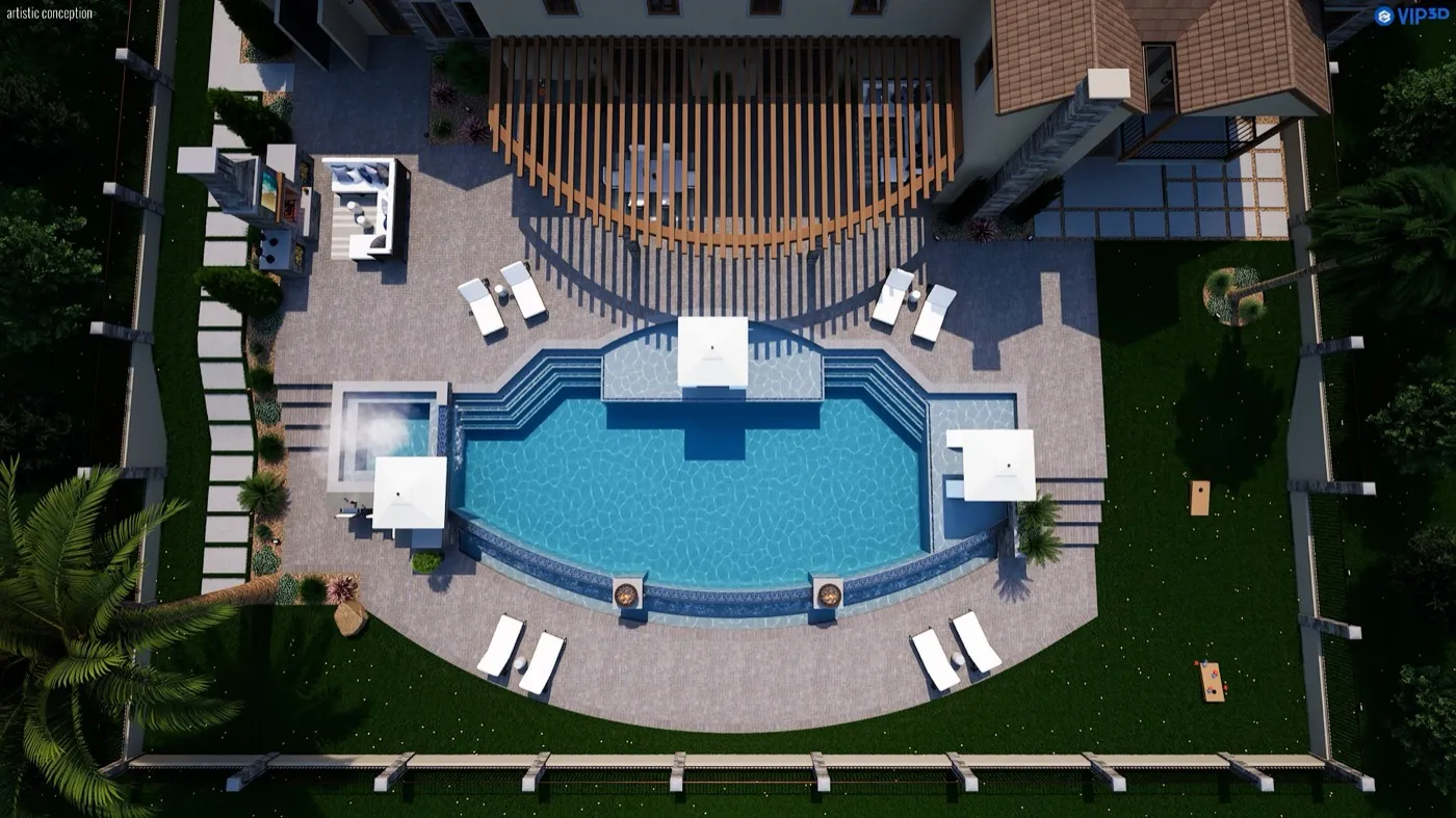 Aerial Design Render — Austin