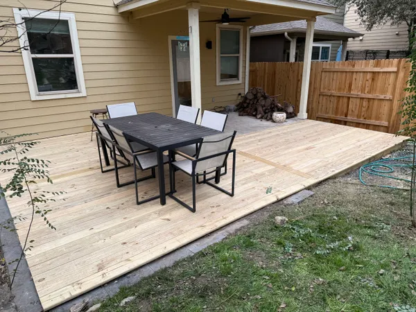 Pine deck in-ground installation