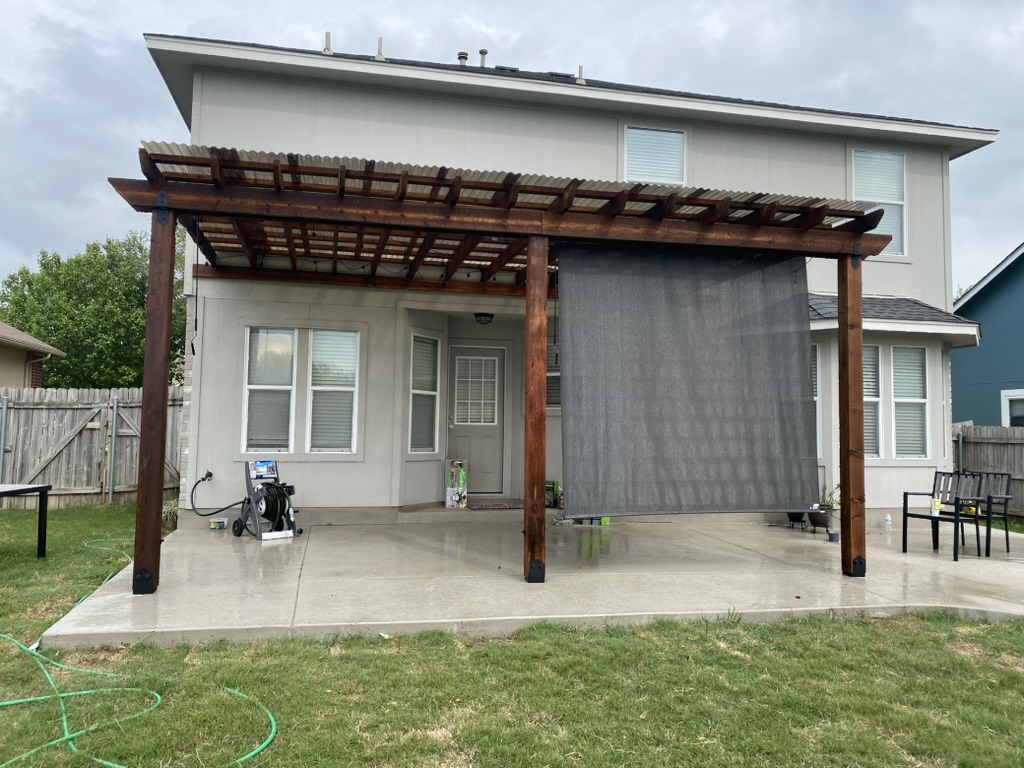 Stained Cedar Pergola - Dripping Springs