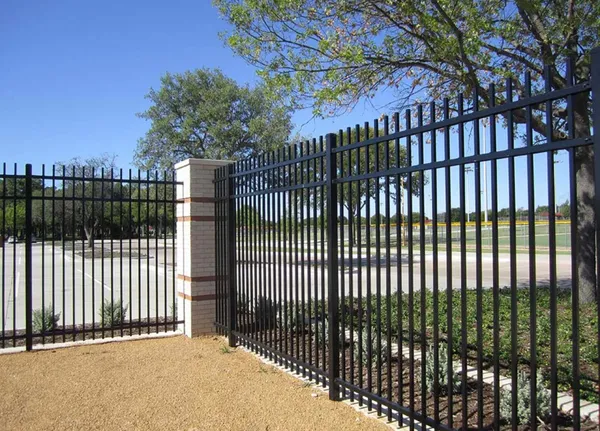 Modern metal fence