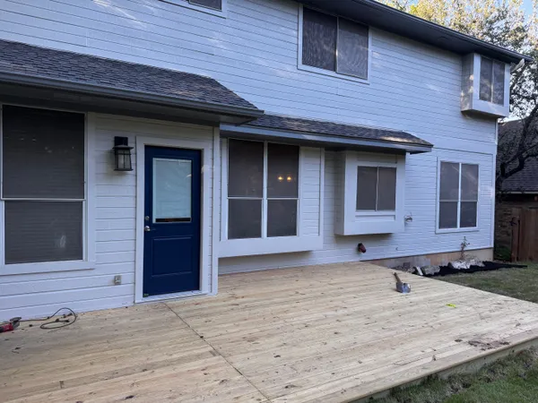 Treated pine deck