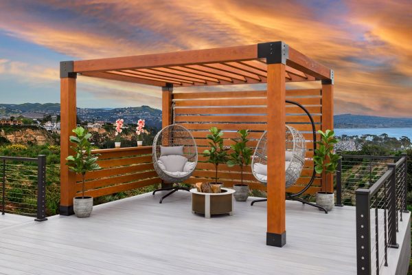 IMAGE: Cedar pergola over a deck